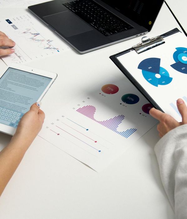Machine learning algorithm predicting market trends on computer screen